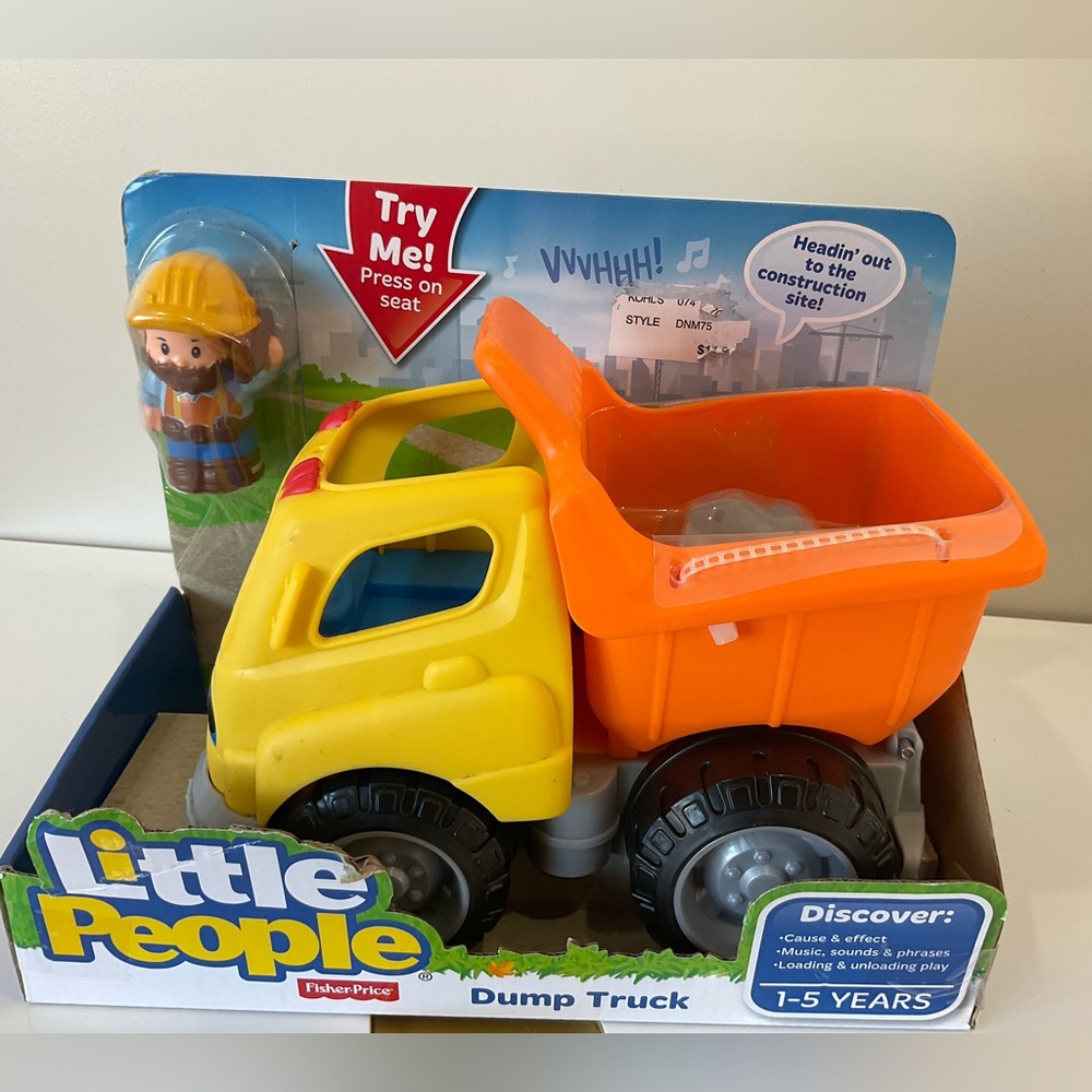Fisher-Price Little People Dump Truck - Yellow and Orange